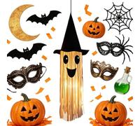 Fantôme D'Halloween Chapeau De Sorcière Suspendu Avec Gland Gothique