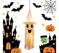 Fantôme d'halloween Chapeau De Sorcière Suspendu avec Gland Gothique