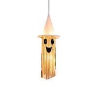 Fantôme Halloween Chapeau De Sorcière Suspendu avec Gland Gothique | Décoration Fantôme Pour Extérieur Intérieur Porte D'Entrée Porche Jardin Cour Manteau De Cheminée Fête