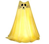 Fantôme Lumineux de Halloween Télécommande avec LED Mignonne | Décoration de Chat Fantôme Lumineux pour les Soirées de Maison Hantée Table Basse Étagère Bureau Porche