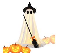 Fantôme lumineux Halloween Brillant, effrayant, effrayant à piles | Fantôme d'Halloween droit avec lumière pour l'intérieur et l'extérieur, le jardin, la pelouse et