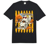 Fantôme Mignon sur Chaise à Bascule avec café Comfort Colors Adult Heavyweight T-Shirt