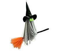 Fantôme Volant Décoration Extérieure Effrayante Chapeau de Sorcière et | Déco Halloween Fantôme Lumineux Pour Porche Fenêtre Cadre Jardin Pelouse Cour Clôture