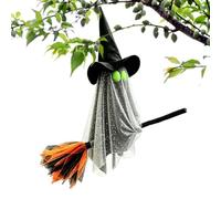 Fantôme Volant d'halloween DIY Extérieur Chapeau de Sorcière et Balai
