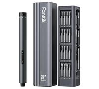 Fanttik E1 MAX Mini-tournevis électrique, set de tournevis de précision avec 50 embouts magnétiques, 2 vitesses de couple,convient pour téléphone portable/caméra/ordinateur portable/montre (gris)