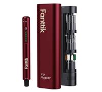 Fanttik F2 Master Outil Rotatif Multifonction Sans Fil 4V, Moteur NeoPulse, 5-Vitesses 25000tr/min Max, Mini Perceuse Sans Fil Avec 35 pcs pour Graver, Polir, Ponçage, Perçage et Bricolage（Rouge）