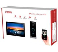 Fanvil VIK-01 Kit d'interphonie vidéo avec image HD et déverrouillage à distance regroupant un poste intérieur SIP, un visiophone et l'application