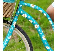FANXIYA 2 Feuilles Autocollant Marguerite, Fleur Sticker Auto-Adhésif pour Vélo, Motifs Fleurs pour Voiture, Mural, Mobylette, Scooter, Ordinateur Portable, Cuisine, Salle de Bains