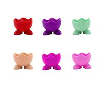 Fanxizibusi Coquetiers Pochés Colorés Cuisine, Ensemble Silicone Enfants, Empilables, Pour œufs, Desserts ou D'oeufs Beauté, Ranger, Décorer et Empêcher Tomber (Coloré 6)