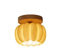 FanXus Citrouille Bois Art Semi Encastré Plafonnier Nordique Résine Lustre Plafonnier pour Foyer Couloir Chambre Made in China