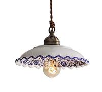 FanXus Luminaires suspendus en porcelaine bleu et blanc luminaires suspendus traditionnels vintage luminaires suspendus pour cuisine îlot chambre lustre suspendu E27 Made in China