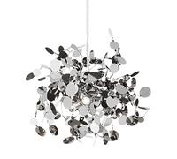 FanXus Suspension en métal chromé à 3 lumières, lustre en tôle d'acier inoxydable pour luminaire suspendu, suspension à hauteur réglable pour lampe de bar de chambre G9 Made in China