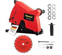 FANZTOOL Capot Aspiration pour Meuleuse 230, Aspiration Flex pour Fraise à Rainureuse, Compatible avec 99% des Meuleuses d'angle, Capot de Protection Réglable sans Outil.
