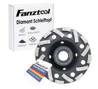 FANZTOOL Disque Diamant Poncage Beton 125mm Universel, Meule Diamant à Poncer Béton, Pierre, Granit, Asphalte, Plâtre, Chape, 2 Rangées de Segments Diamantés