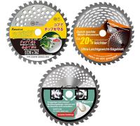 FANZTOOL Jeu de lames de scie circulaire 23 cm avec protège-dents pour débroussailleuses - Lames de rechange pour coupe-herbes à batterie et à essence et débroussailleuses