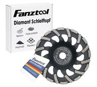 FANZTOOL Meule diamantée abrasive 180 mm x 22,2 mm, pour chape, asphalte, crépi, effet turbo-aspirant