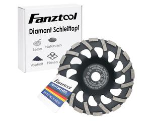 FANZTOOL Premium Meule diamantée Abrasif 180 mm x 22,2 mm Plateau de ponçage pour matériaux de construction abrasifs, chape, crépi, asphalte