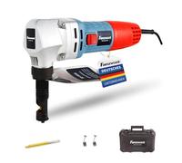 FANZWORK Grignoteuse électrique pour Tôle et Plastique 600W, avec Boîte à Outils et 2 Goupilles Cannelées, 2000 tr/min max, Tête de Coupe Orientable à 360°, Outil de Découpe du Métal