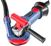 FANZWORK Ponceuse à béton 1500W Set de fraises à béton, vitesse réglable, y compris meule diamantée Premium 125mm, capot d'aspiration, poignée en forme de T