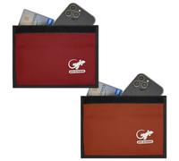 Faraday Lot de 2 étuis de protection anti-traçage GPS RFID pour clés de voiture - Protection contre les données et la sécurité des appareils électroniques - Rouge et orange