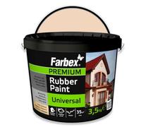 FARBEX Peinture Caoutchouc Liquide Étanche Intérieur/Extérieur - Revêtement Élastique pour Toiture, Terrasse, Balcon - 3,5 kg Beige - Étanchéifie Et Protège Toutes Surfaces