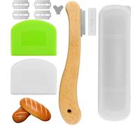 FAREASTSHOP Set de Lames de Boulanger 4 Pièces, Grignette à Pain avec 5 Lames de Rechange, Accessoires pour la Préparation du Pain