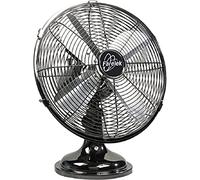 Farelek Utah Ventilateur de table UTAH 35W Ø30cm, métal chromé, 4 pales métal chromées, 3 vitesses, tête inclinable & oscillante 160°, Gris