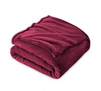 FARFALLAROSSA Couverture Plaid Polaire Flanelle 230 x 230 cm - Jeté de Canapé Polaire - Couverture lit 2 Personnes Epaisse Douce Et Chaude - Plaid Haute Qualité - Bordeaux