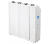 FARHO Radiateur électrique à inertie fluide 1000W | Eco Green Ultra 06 Eléments | Blanc | Programmable | Basse Consommation | Garantie 20 ans