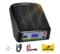 FarmNix 32KM Clôture Électrique Solaire, 0.3-2 Joules, 6KV-12KV Réglable | avec Batterie Lithium 18Ah, électrique Contrôleur pour chevaux, pour élevage d'animaux de berger, ferme, pâturage, jardin