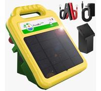 FarmNix Clôture électrique solaire 16KM, 0.2J/8KV Appareil Électrique | avec Batterie au Lithium 10400mAh et Panneau Solaire 4.3W pour Bovins, Chevaux, Moutons, Porcs et Volaille