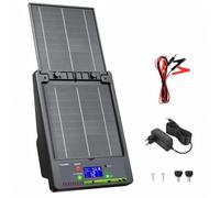 FarmNix Électrificateur Clôture Solaire 32KM, 2.0J avec 6KV-12KV Réglable | Panneau Solaire 10W et Batterie 18Ah, Étanche IP55 pour Chevaux, Bovins, Sangliers