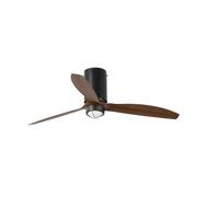 FARO BARCELONA 32042-10- MINI TUBE FAN LED Ventilateur de plafond noir/bois mat avec moteur DC