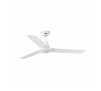 Faro Barcelona Ventilateur de plafond Eco Indus 120 cm blanc avec interrupteur mural