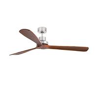 Ventilateur de plafond à basse consommation avec télécommande Lantau-G Nickel / Noyer 168 cm