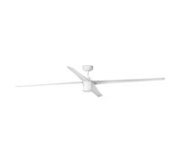 Ventilateur de plafond à basse consommation avec éclairage LED et télécommande Attos Blanc 213 cm
