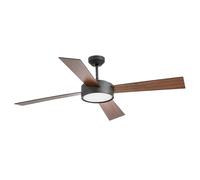 Ventilateur de plafond à basse consommation avec éclairage LED et télécommande Hydra Noir 132 cm