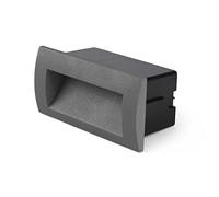 Applique murale encastrée extérieure à LED SEDNA-2 IP65 Gris foncé
