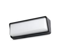 Applique Extérieure Intemporelle Half, Éclair. Led gris foncé, opale
