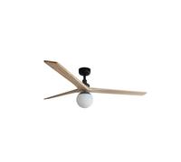 Ventilateur de plafond DC Klim L Noir-Chêne avec Lumière Faro