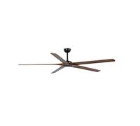Faro Barcelona Ventilateur de plafond BIGWOOD 20 XL 5 pales sans éclairage Noir mat et noyer