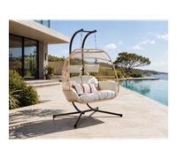 Faro fauteuil suspendu 2 places effet rotin