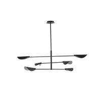 Faro LIGGERA Plafonnier suspendu à 6 bras multiples, noir mat