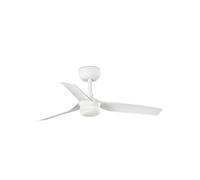 Faro Mini Punt Petit ventilateur de plafond 3 pales blanc mat avec éclairage 2700-4000 - 6000 K, système Wiz Smart