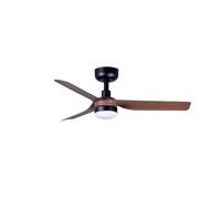 Faro MINI Punt Small Led Noir, Bois Foncé DC Ventilateur de Plafond 6 Vitesses