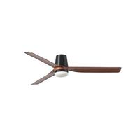 Ventilateur de plafond à basse consommation avec éclairage LED et télécommande Punt Tub Noir / Noyer