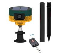 Faroby Alarme de Chien Qui aboie 13 Sons, Alarme de capteur Mouvement Solaire, Enregistrement Support extérieur, avec télécommande pour la Maison, la Villa, la Cour