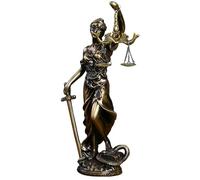 Faroby Statue de Lady Justice, 4, 5x3x11 Pouces, Statue de décoration d'avocat rétro en résine synthétique, Bureau d'avocat pour Femmes et Hommes
