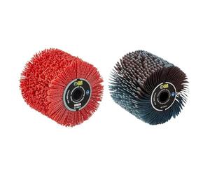 Fartools 110886 Brosse Nylon abrasifs Ø120mm-L 100mm pour Rénovateur REX120C & 110869 Brosse à lanières abrasives Ø120mm-L 100mm Compatible avec Rénovateur REX120, REX200 et REX-H200