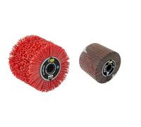 Fartools 110886 Brosse Nylon abrasifs Ø120mm-L 100mm pour Rénovateur REX120C, REX200 et REX-H200 pour décrasser/dégriser/Nettoyer & 110868 Brosse à Lamelles pour Rénovateur